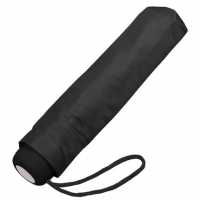 Зонт складной "Foldi", механический, цвет пластиковой ручки и купола чёрный