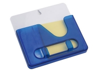 Подставка под ручки с бумажным блоком и крючками для ключей с двумя вариантами крепления - на холодильник и на стену, синяя