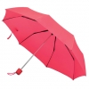 Зонт складной "Foldi", механический, цвет пластиковой ручки и купола красный