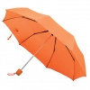 Зонт складной "Foldi", механический, цвет пластиковой ручки и купола оранжевый