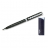 Набор "Pierre Cardin": шариковая ручка + зажигалка. Ручка шариковая, латунь, лак. Зажигалка газовая пьезо, сплав цинка, хромированное покрытие + лак.